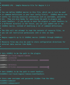 Nagios - resource.cfg 파일에 USER 변수에 토큰값과 ChatID 설정