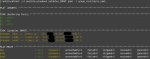 ansible을 이용한 iptables INPUT 실행 결과