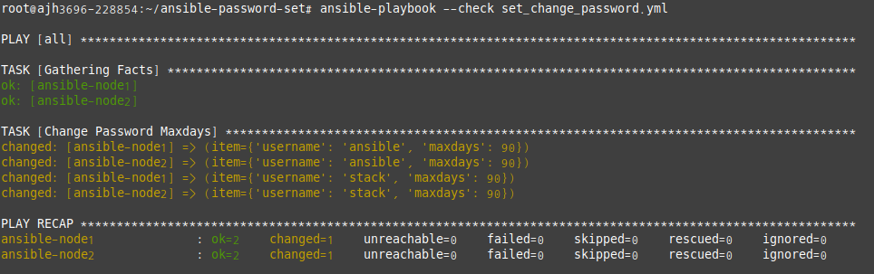 ansible playbook check