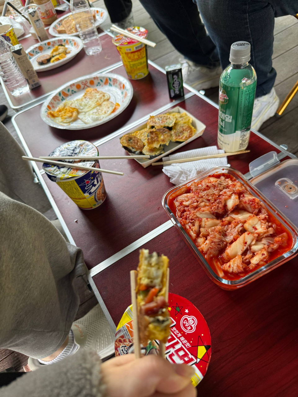 안양병목캠핑장 아침식사